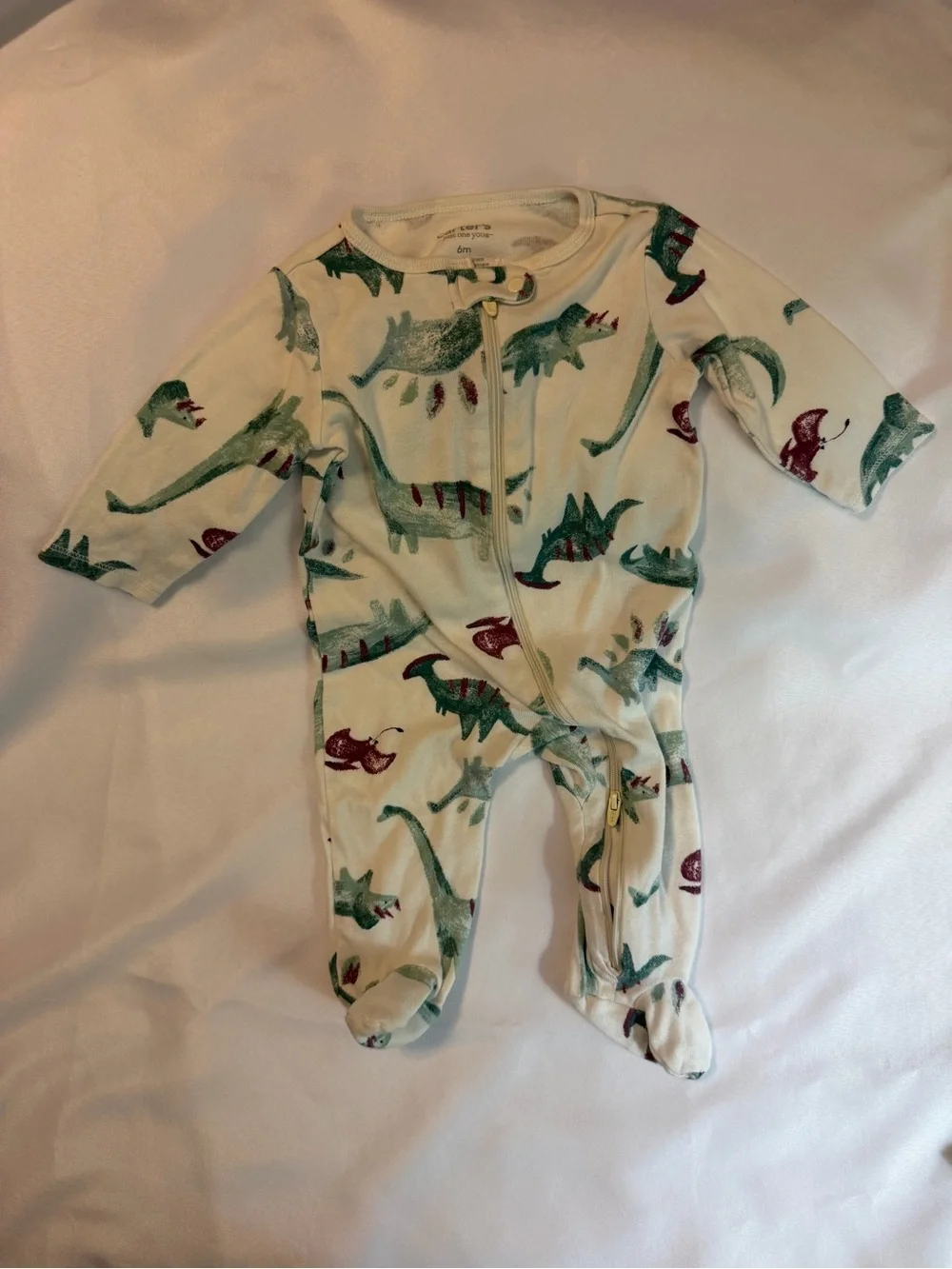 Bundle of 4 Baby Dinosaur Footed Sleepers - Green & Teal Set